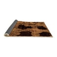 thumbnail image 2 of Ahgly Company Indoor Round Abstract Orange Modern Area Rugs, 6' Round, 2 of 4
