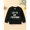 thumbnail image 2 of Bagilaanoe Newborn Baby Baby Long Sleeve Sweatshirt Letter Print 3M 6M 12M 18M 24M Tops Loose Clothing, 2 of 9
