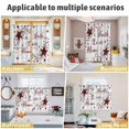 thumbnail image 5 of Wooden Grain Kitchen Curtains Window Panels, Red Country Texas Star Branches Berry Insulated Window Treatment Curtain, Grommet Curtains for Bedroom/Living Room/Bathroom, 2 Piece 42"Wx45"L, 5 of 8
