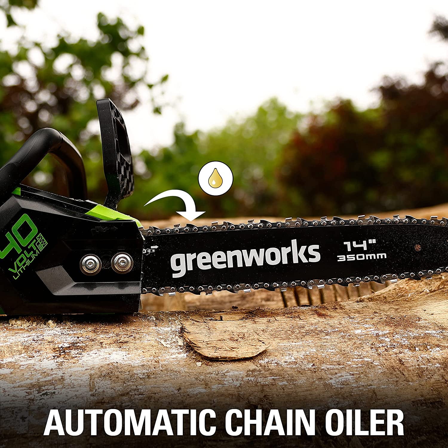 Greenworks Tools 273255 14 in. 40V Brushless Chainsaw with 2.5Ah Battery & Charger