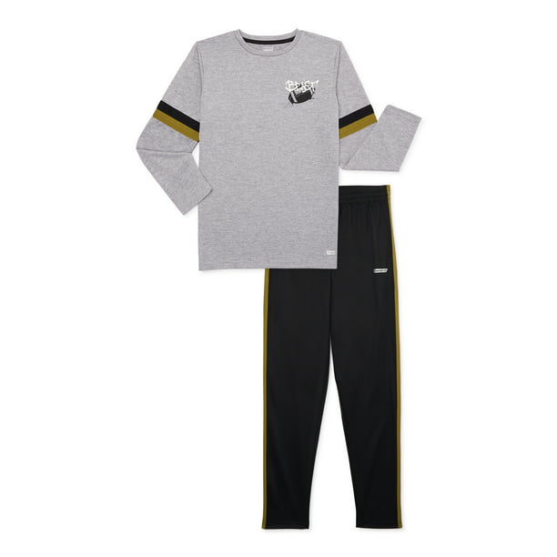 Hind Boys Active Jersey Long Sleeve Tee and Pants, 2-Piece Set, Sizes 4 ...