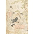 thumbnail image 2 of Kitagawa Utamaro 11x14 Gold Ornate Wood Frame and Double Matted Museum Art Print Titled - Enjoying the Cool in a Garden (circa 1790), 2 of 4