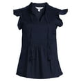 thumbnail image 5 of Time and Tru Women's Smocked Yoke Top, 5 of 5