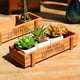 thumbnail image 4 of EeaseMX 2 maceteros de madera para suculentas, contenedor rectangular para plantas, 4 of 7