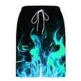 thumbnail image 5 of Mqqzkk Mens Flame Graphic Swimming Shorts Compression Liner Swim Trunks Shorts Running Athletic Drawstring Waist Casual Track Shorts, 5 of 6