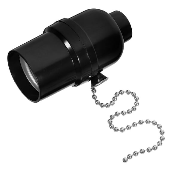 SOPOTUTU Black E27 Pull Chain Ceiling Light Socket Holder, Lamp Socket for Home, Office, and Indoor Lighting Fixtures