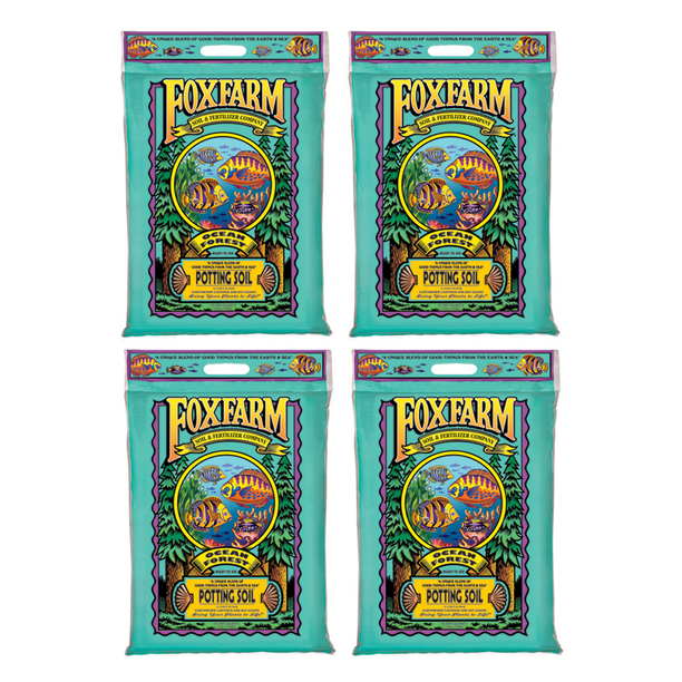 Foxfarm Fx Ocean Forest Organic Garden Potting Soil Mix 12 Quarts 4 Pack Walmart Com Walmart Com