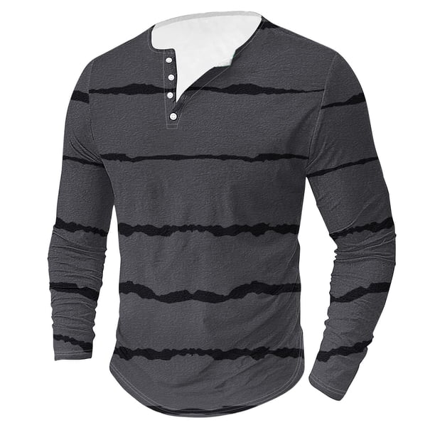 Blusas y camisas de manga larga con cuello redondo para hombre, estilo casual, cuello redondo, estampado, para fitness, deportes, manga larga, blusa de poliéster.