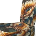 thumbnail image 4 of Designart "Radiant Sunflower Blossom I" Orange Floral & Botanical Upholstered Accent Chair - Traditional Arm Chair For Living Room, 4 of 5