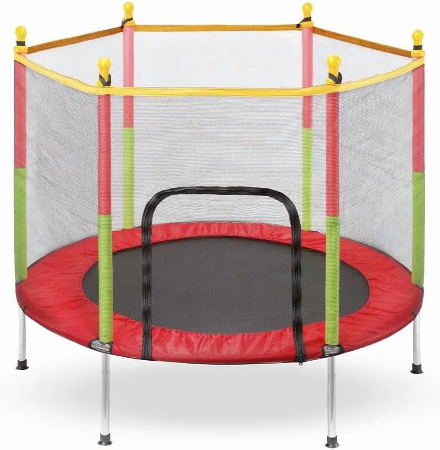 GAGIMARJOS Trampoline for Children with Enclosure Safety Mesh Indoor Outdoor Recreational Trampolines 55" Diameter | 48" Height