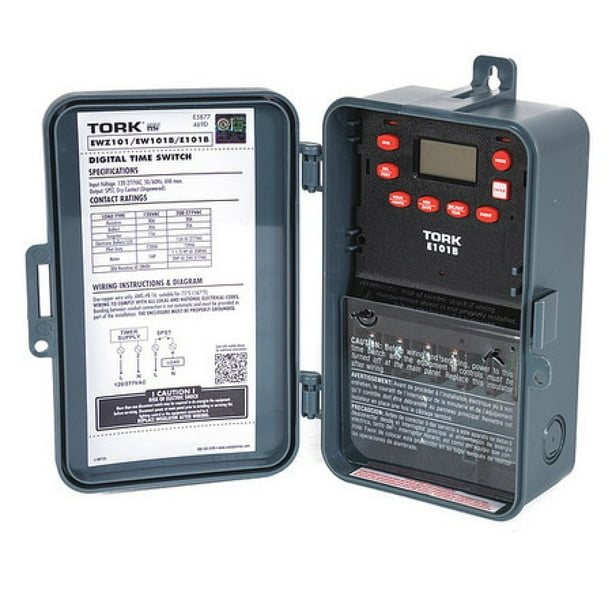 TORK E101B Electronic Timer,24 hr,SPST