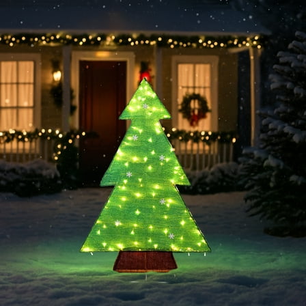 Zimtown 4ft Christmas Tree Lighted Outdoor Decoration