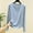 Light Blue, variant on Dianli Pajamas Loungewear Solid Color Round Neck Long Sleeve Lounge Top Cozy Homewear Lightweight Breathable Long Sleeve Pajama Top Comfortable Nightwear Sleepwear