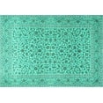 thumbnail image 1 of Ahgly Company Indoor Rectangle Persian Turquoise Blue Traditional Area Rugs, 5' x 7', 1 of 4