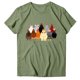 thumbnail image 3 of Gibobby Playera de Verano para Mujer Mujeres Casual Impresión Manga Corta Cuello Redondo Camiseta Suelta Blusa Tops(Verde,M), 3 of 4