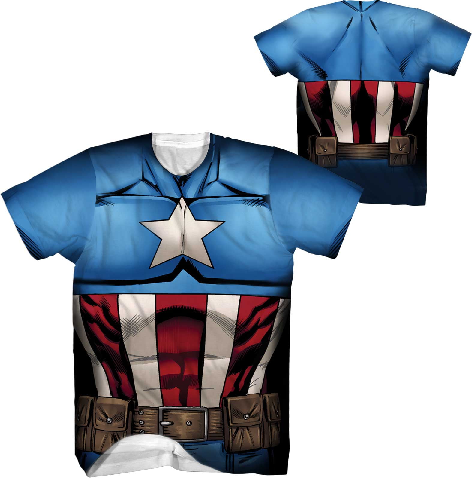 Captain America Herren T-Shirt Marvel Comics S-XL Sublimation Suit 