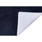 Better Trends 2 Piece Bathroom Rug Set 100% Polyester (17 x 24 | 20 x 20) Bath Rug, Water Absorbent Non-Slip Bath Mat Machine Washable Micro Plush Collection - Navy