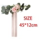 thumbnail image 3 of Cintas florales de flores artificiales para respaldo de silla con rosa artificial de eucalipto rosado, 3 of 3