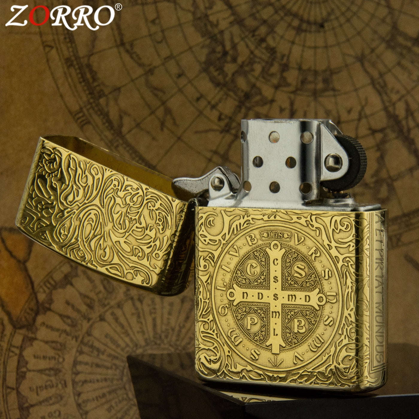 Bbsisgo Kerosene lighters, Candle lighters, Gift lighters for men and women(Without fuel),镶嵌圣徒康