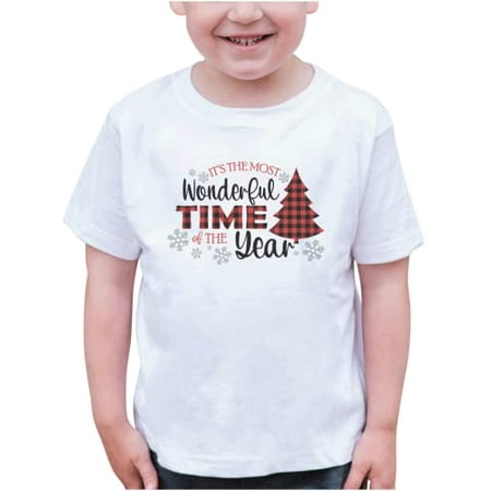 

7 ate 9 Apparel Kids Merry Christmas Shirts - Most Wonderful Time of The Year - White T-Shirt 12 Months