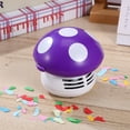 thumbnail image 3 of MasteelfCA Mini Mashroom Tabletop Cleaner Vacuum Cleaner Handy Hand Cleaner Desk Table Dust Cleaner (Purple), 3 of 8