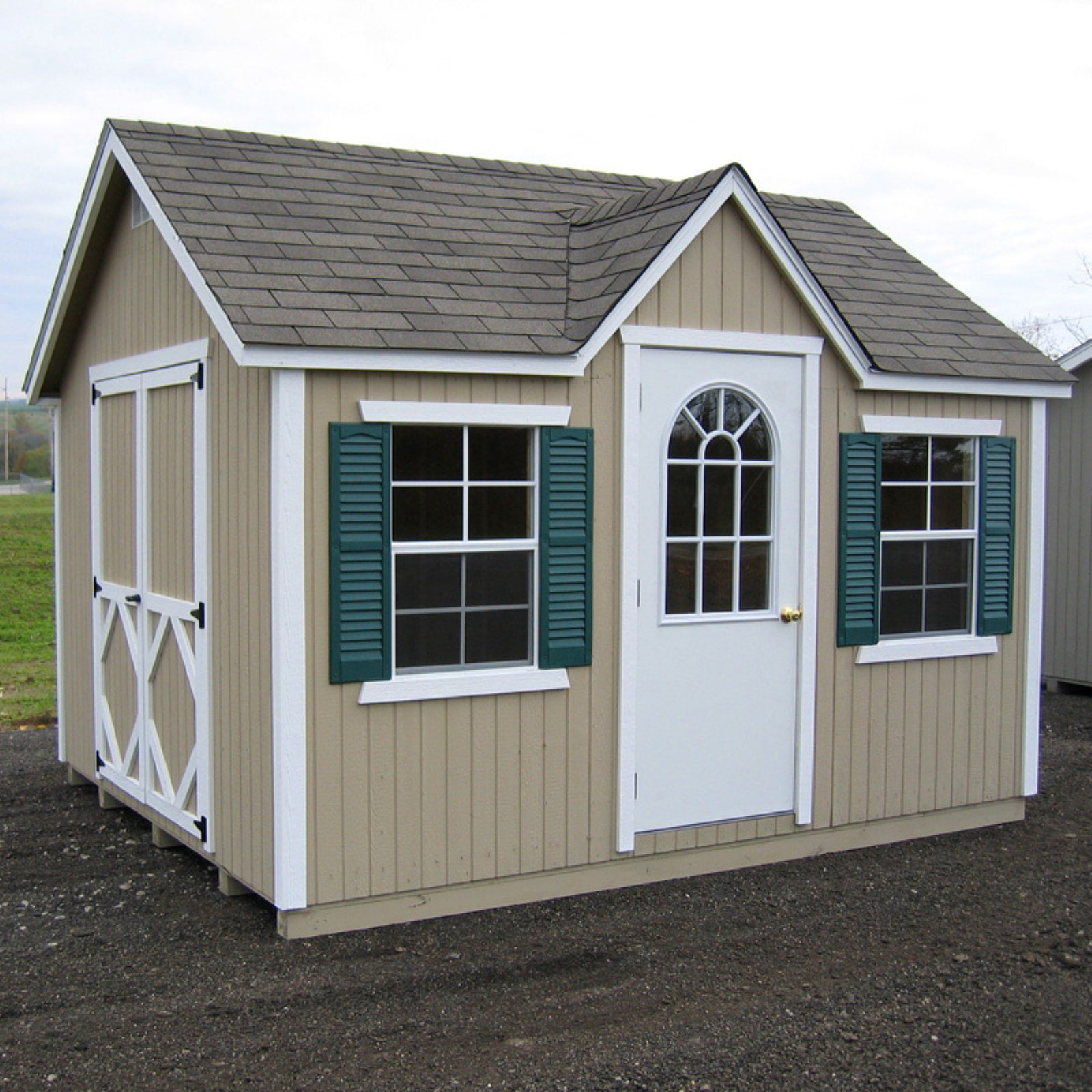 Little Cottage 12 x 10 ft. Classic Wood Cottage Panelized Storage Shed ...