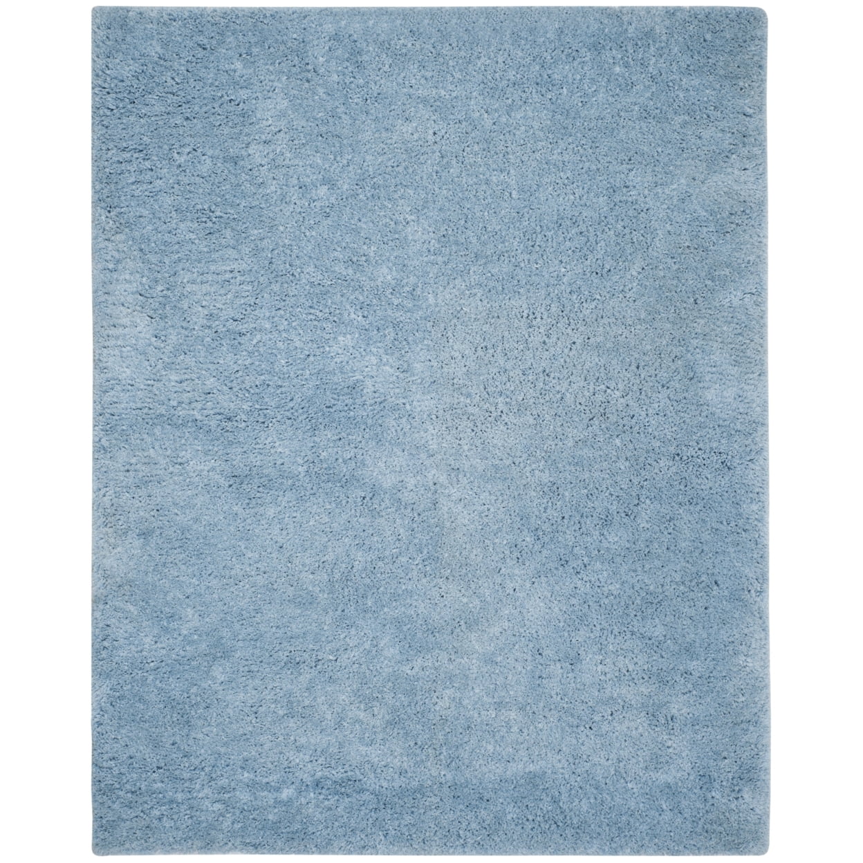 SAFAVIEH Supreme Charlton Solid Plush Polyester Shag Area Rug, Light Blue, 3' x 5'