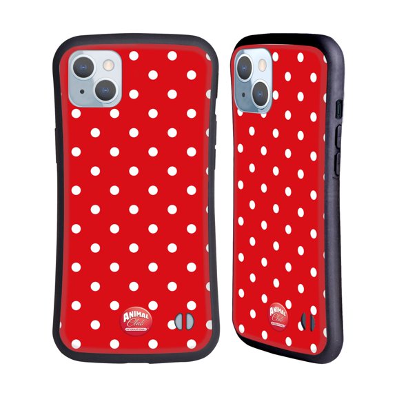 Head Case Designs Officially Licensed Animal Club International Patterns Polka Dots Red Hybrid Case Compatible with Apple iPhone 14 Plus