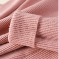 thumbnail image 5 of MSJUHEG Womens Long Sleeve Tops Turtleneck Sweater Women Polyester Round Neckline Pullover Style Long Sleeves Lightweight Women'S Sweaters Pink Xl, 5 of 6
