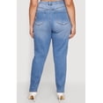 thumbnail image 4 of Women's Plus Size WAX Distressed Mom Jeans, 4 of 4
