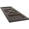 thumbnail image 6 of Ekena Millwork 12"W x 36"H True Fit PVC Center X-Board Farmhouse Fixed Mount Shutters, Raisin Brown (Per Pair - Hardware Not Included), 6 of 7