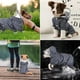 thumbnail image 2 of Abrigo impermeable para perros con capucha, chaqueta impermeable para la lluvia para mascotas, poncho impermeable ligero para exteriores con orificio para arnés (L, azul), 2 of 5