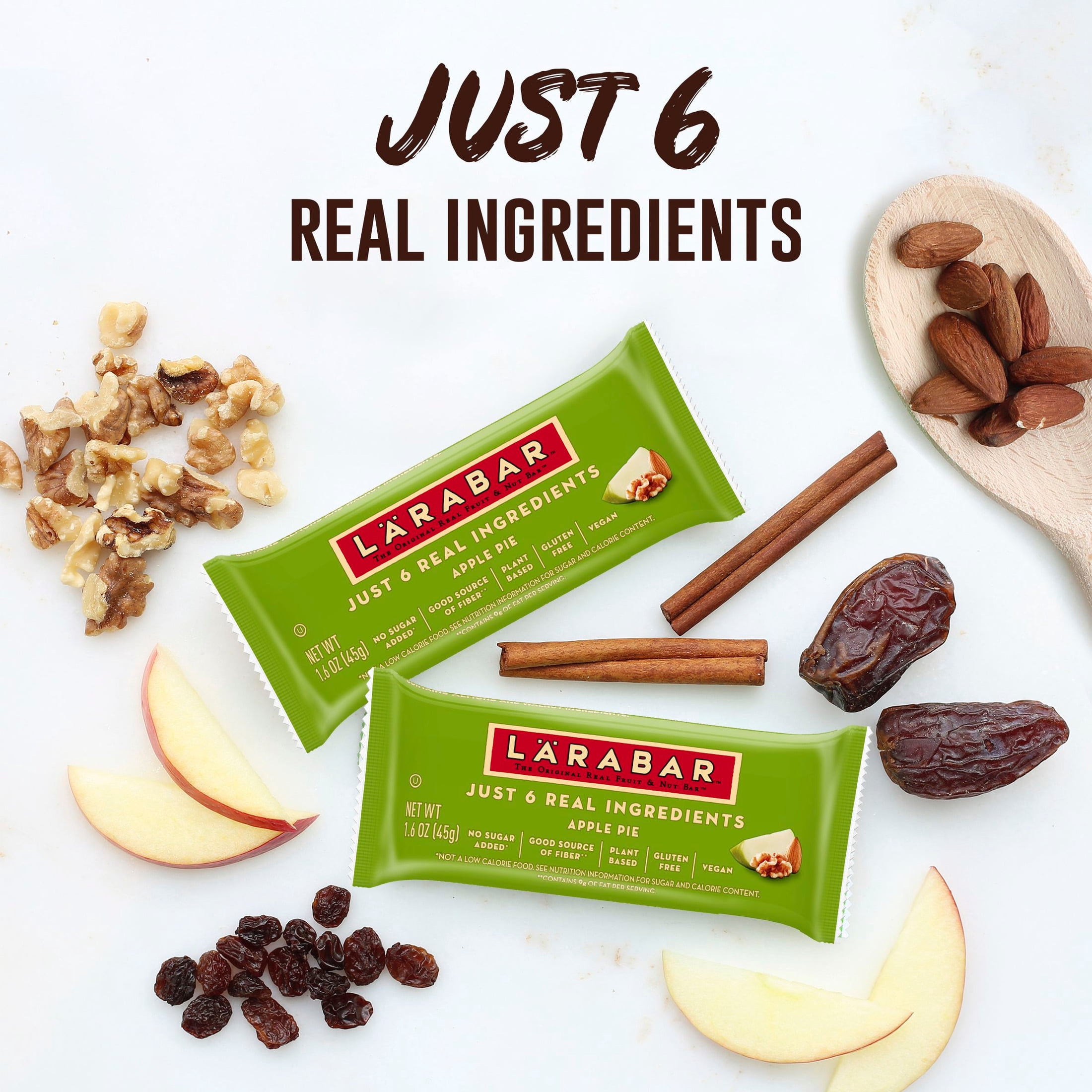 Larabar Apple Pie, Fruit and Nut Bars, Gluten Free and Vegan, 16 Count, 25.6 oz