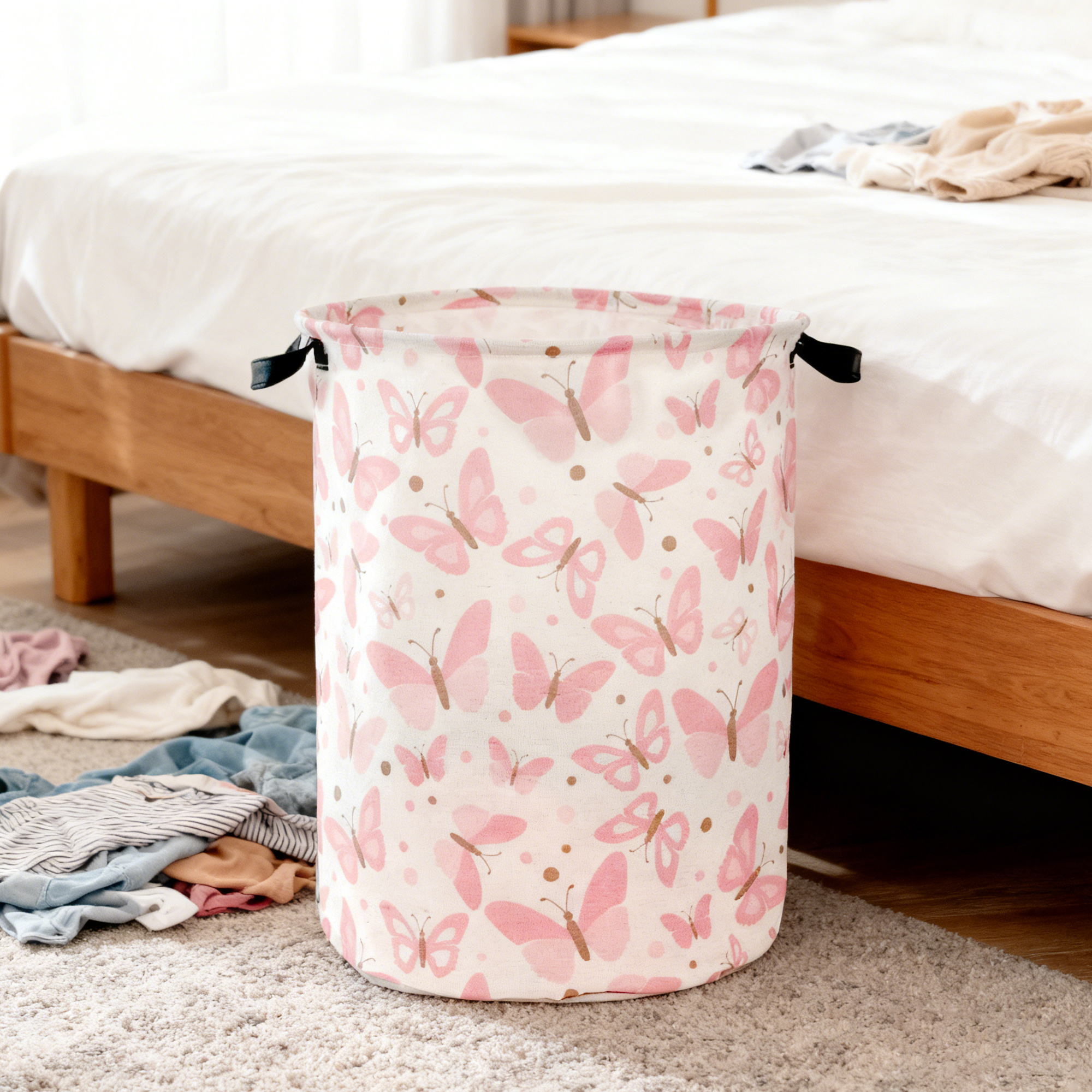 Evlmd Large Collapsible Laundry Basket, Yellow photo 5