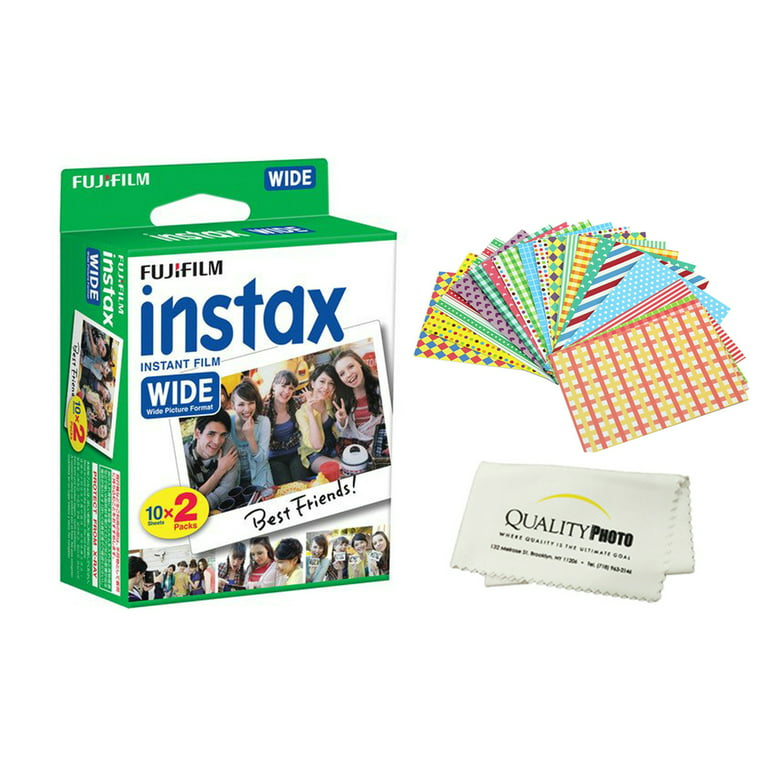 Fujifilm Instax Wide 300 Instant Film Camera + instax Wide Instant Film, 60  Sheets + Extra Accessories