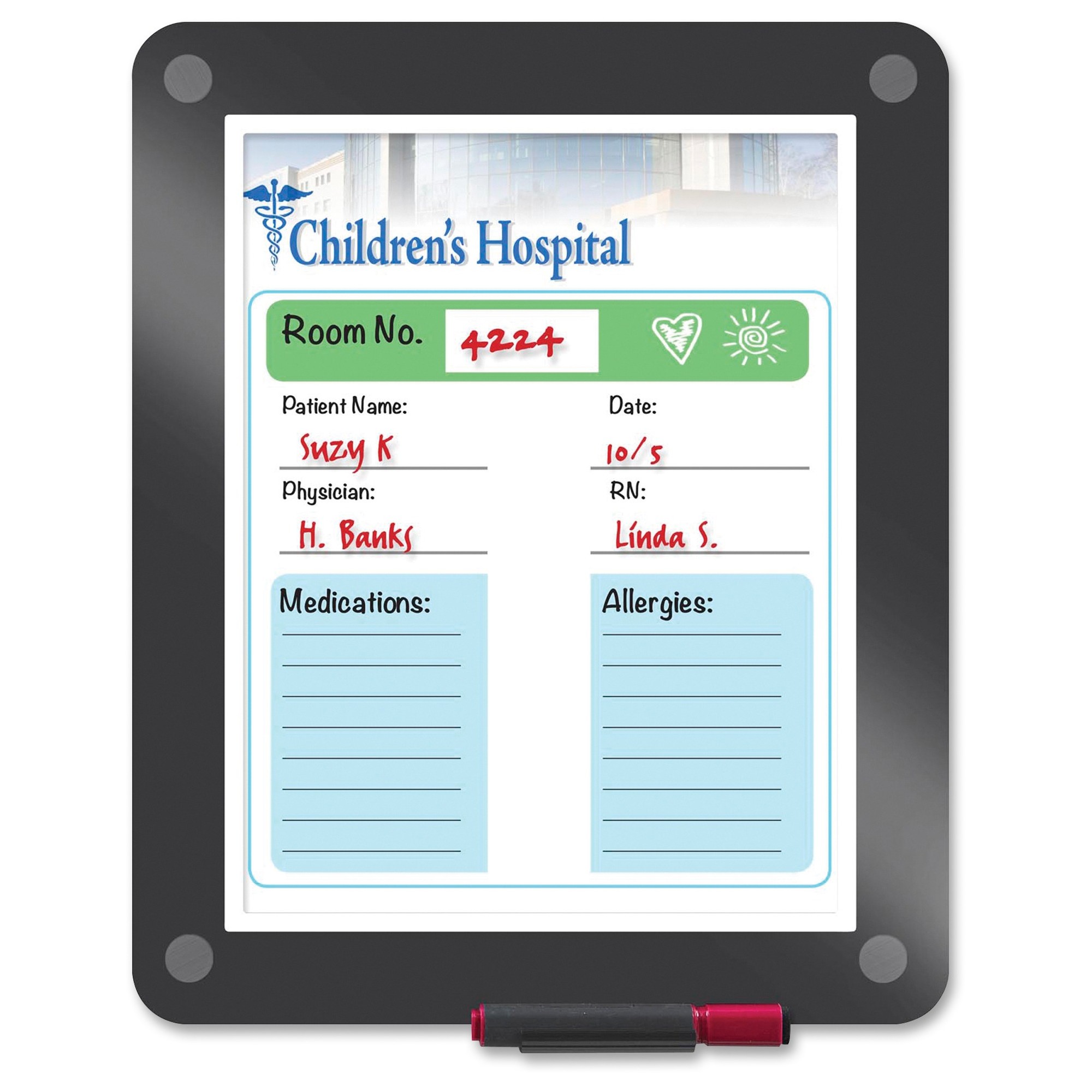 Custom Print Glass Dry Erase Board