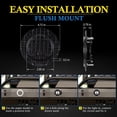 thumbnail image 3 of BUNKER INDUST 5" Inch Flood LED Light Pods,Pair Flush Mount Round LED Work Light 4800LM Light Bar Backup Driving Lights Waterproof for Truck Tractor Off Road 4x4 Jeep Pickup SUV ATV UTV Golf Cart, 3 of 7