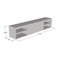 thumbnail image 5 of Lima WH-EF Floating Fireplace TV Stand for TVs up to 80", Modern Matte 72" Entertainment Center, Wall Mounted Electric Fireplace TV Media Console with Storage Cabinets, 5 of 6