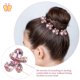 thumbnail image 3 of unbranded 4Ud Horquillas Tipo U Con Pedrería Rosa Accesorios Decorativos Para Peinados Formales, 3 of 6
