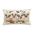 thumbnail image 1 of Halloween Cow Pillowcase Polyester Fabric Rural Farmhouse Style Zipper Design Decorative for Sofa Bedroom Home Holiday 20x20x1cm, 1 of 1