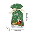 thumbnail image 4 of Linnome 50 PCS Christmas Drawstring Treat Bags Christmas Candy Goodies Bags for Holiday Xmas Gift Wrapping Party Favors 5.9x9.0x2.4 inch, 4 of 5