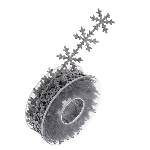 1 Rollo De Cinta De Navidad De De Nieve De 10 o Decoración De Guirnalda Guirnalda, árbol, De Invierno, 2 Gris Macarena Cinta de adorno de costura de Navidad