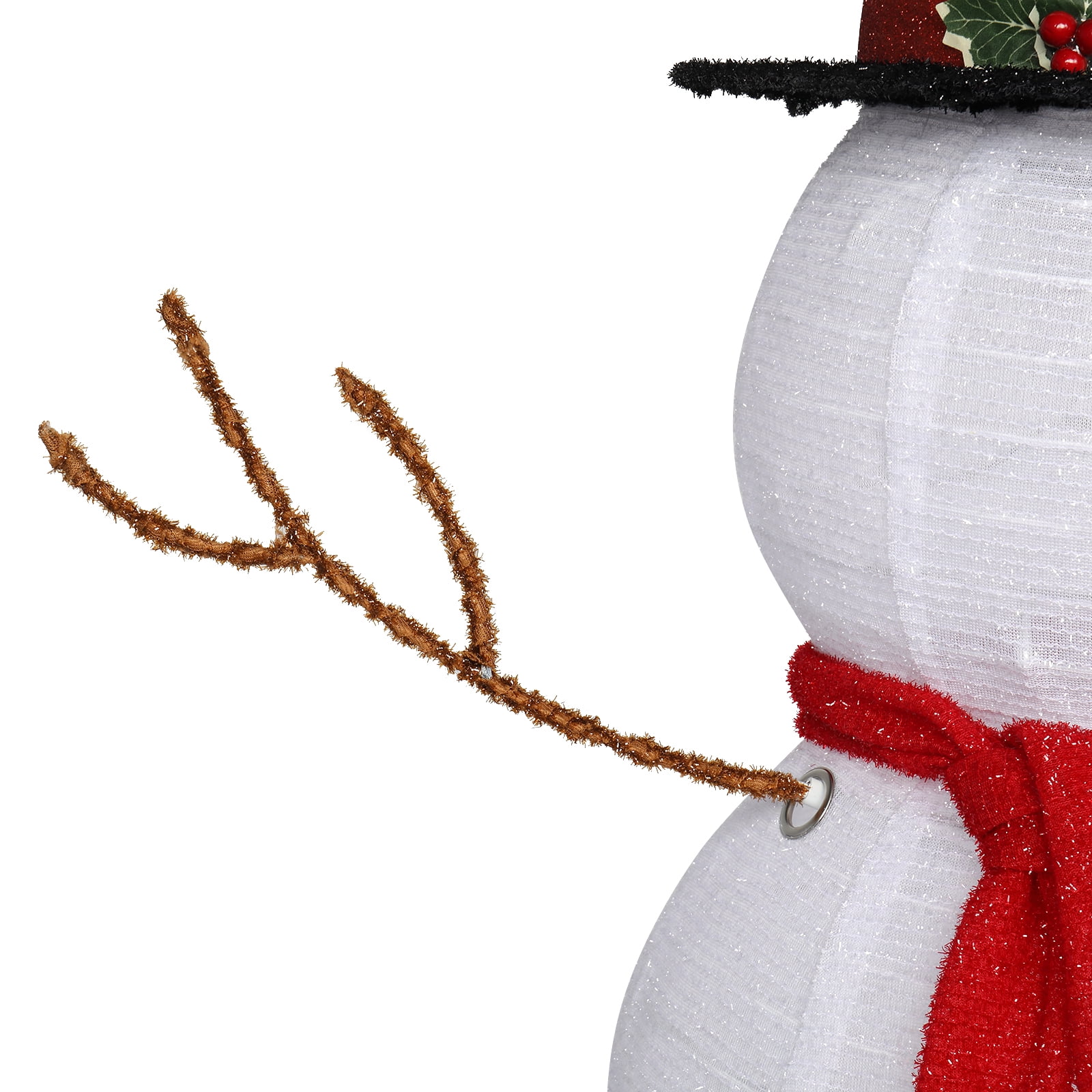 Astoutdoor Snowman Snow Fleece Garden Decoration, White, 23.62 x 23.62 x 47.24 in
