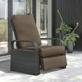 thumbnail image 3 of ATR ART to REAL Outdoor Patio Adjustable Resin Wicker Recliner Chair,Durable Rattan Reclining Lounge Chair with Cushion,Brown, 3 of 11