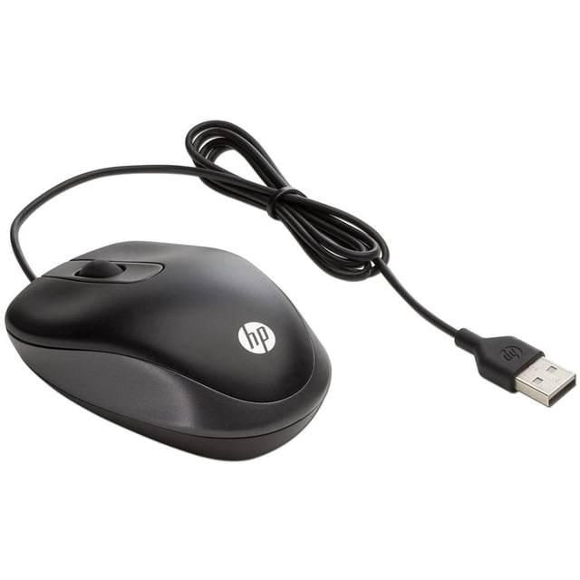 Mouse óptico HP de viaje, USB. Color Negro. HP G1K28AA#ABA