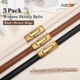 thumbnail image 5 of SUOSDEY Skinny Women Belt Thin Women Belt Ladies Dresses Belt with Alloy Turn Lock, 5 of 8