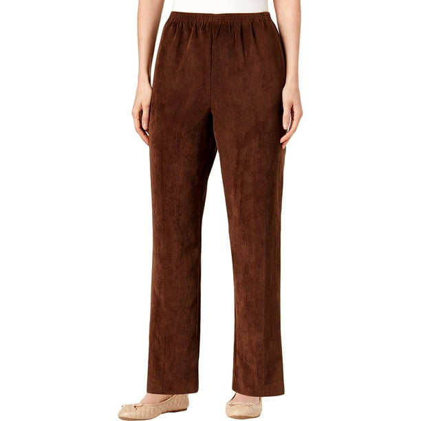 Alfred Dunner - Alfred Dunner Womens Solid Flat Front Corduroy Pants ...