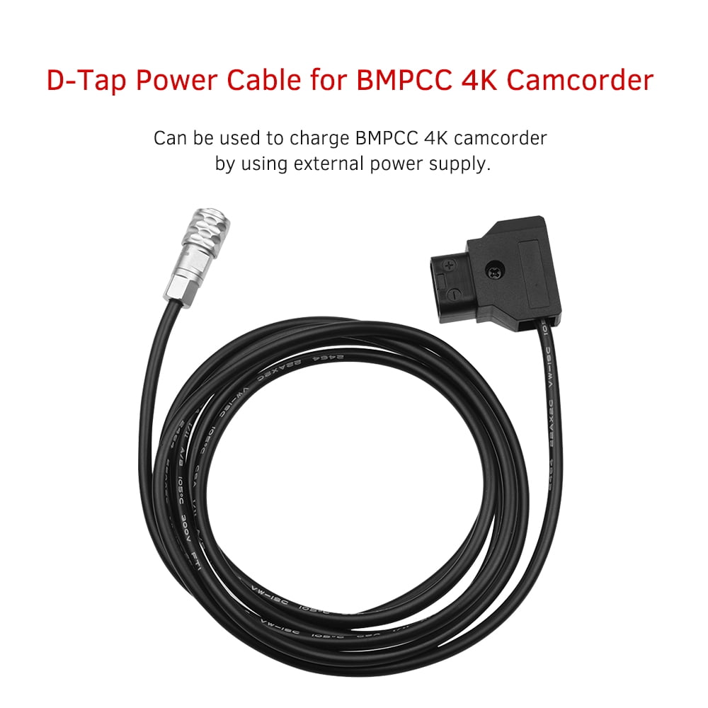 BMPCC 4K 6K Power Supply Adapter Weipu 2-pin for Blackmagic Camera 