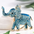 thumbnail image 5 of Lindo llavero de elefante de aleación de zinc lindo colgante de diamantes de imitación pequeños adornos accesorios decorativos para mujeres azul estándar, 5 of 5
