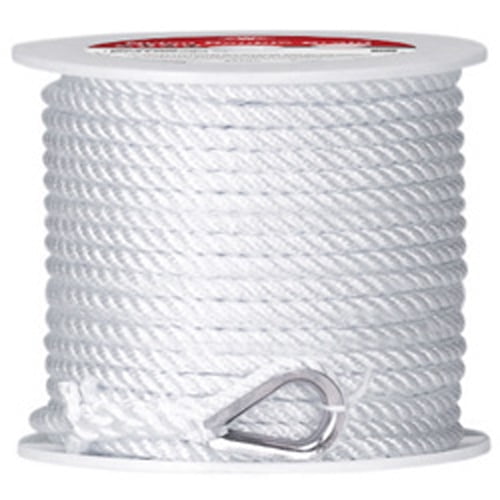 CWC Twisted Nylon Anchor Line - 3/8" x 250 ft., White